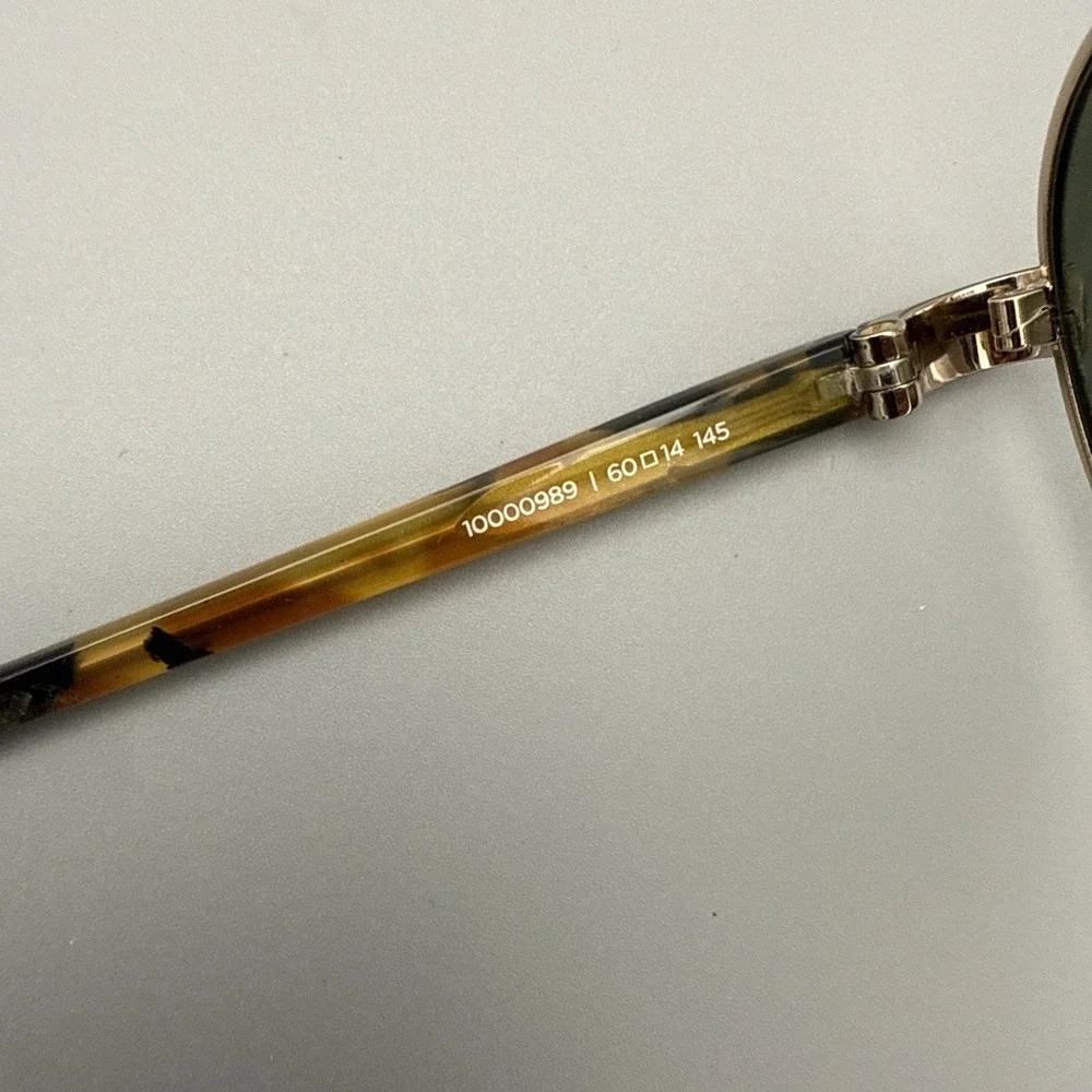 Authentic TOMS Maverick 201 Gold/Tortosie/Green Aviator Sunglasses 60-14-145 HOT